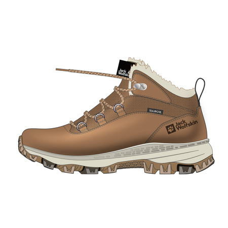 Wyprzedaż - Buty damskie zimowe Jack Wolfskin Everquest Texapore  MID W outdoorowe na śnieg beżowe (4053581_5601)