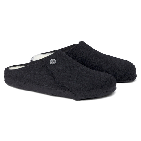 Kapcie damskie/męskie ocieplane Birkenstock Anthracite z wełnianego filcu narrow wąskie (1015084)