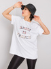 Pistacjowy t-shirt z napisem Elani (FA-TS-6892.88)