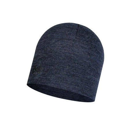 Czapka zimowa z wełny merynosów Buff Midweight Merino Wool Hat Melange Night Blue U granatowa (118007.779.10.00)