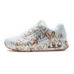 Sneakersy damskie Skechers X Jgoldcrown Uno - Metallic Love buty serduszka (155523-WTGD)