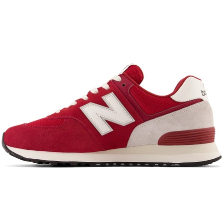 Sneakersy męskie New Balance U574 buty sportowe skórzane czerwone (U574WQ2)