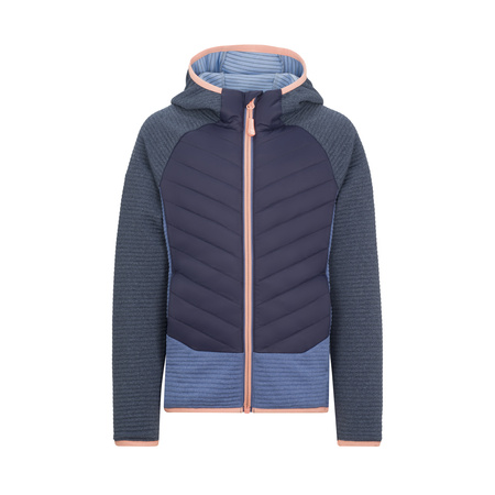 Kurtka przejściowa polarowa dziecięca dla dziewczynki Trollkids Girls Sirdal Jacket navy/lotus blue/dahlia (622-186)