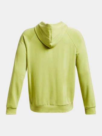 Bluza męska UNDER ARMOUR Rival Fleece Logo z kapturem limonkowa (1379758-743)