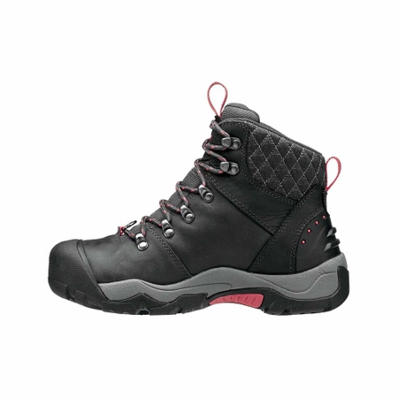 Trekkingi wysokie damskie Keen Revel III black/rose zimowe skórzane buty outdoorowe (KE-1013212)