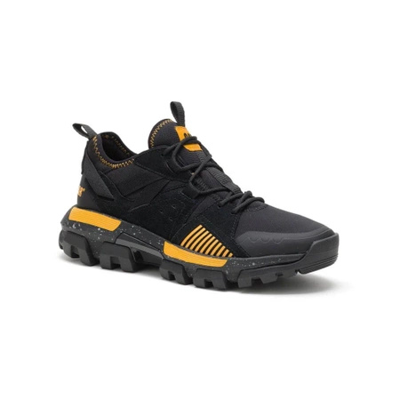 Buty sportowe męskie Cat Caterpillar Raider Sport sneakersy zamszowe czarne/żółte (P724513)