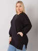 Czarna bawełniana bluza damska plus size (RV-BZ-7227.95)