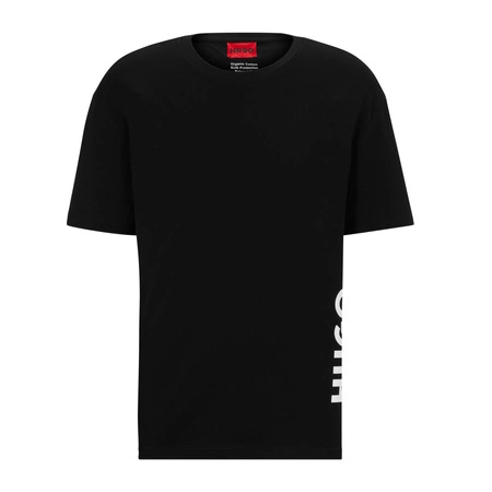 Koszulka na lato męska T-shirt Hugo bawełniana czarna (50493727-002)