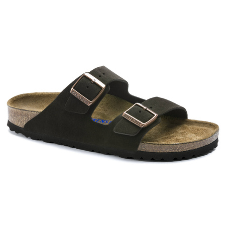 Klapki Birkenstock Arizona Soft Footbed Suede Leather Mocha narrow wąskie męskie/damskie (0951313)