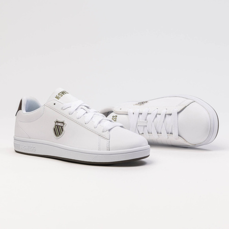 Sneakersy męskie K-Swiss Court Shield buty sportowe skórzane białe (06599-991-M)