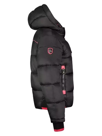 Kurtka zimowa puchowa damska Geographical Norway Calix Black EO DB LADY 068 czarna (WW1917F/GNO-BLACK-PINK)