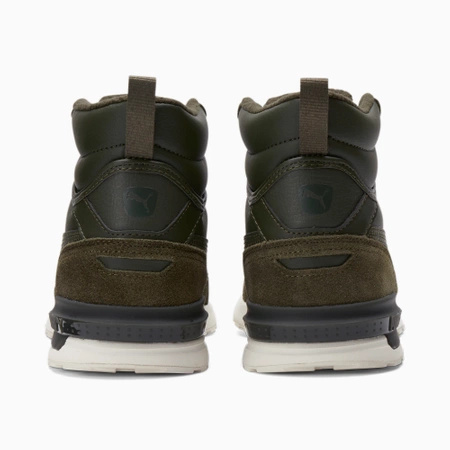 Wyprzedaż - Sneakersy męskie za kostkę Puma Graviton Mid Forest wysokie buty sportowe zielone (383204-02)