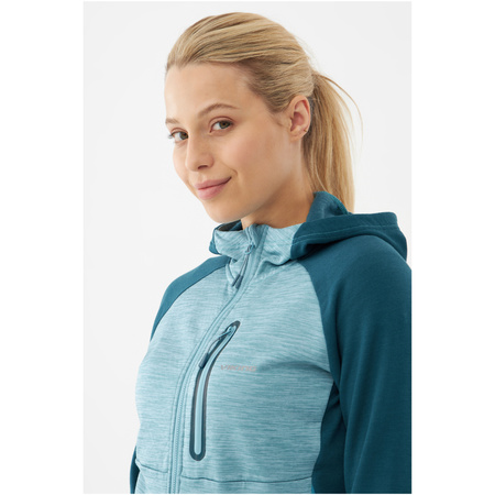 Bluza sportowa damska Viking Delmore Hoodie Lady z kapturem turkusowa (720/25/5584/7000)