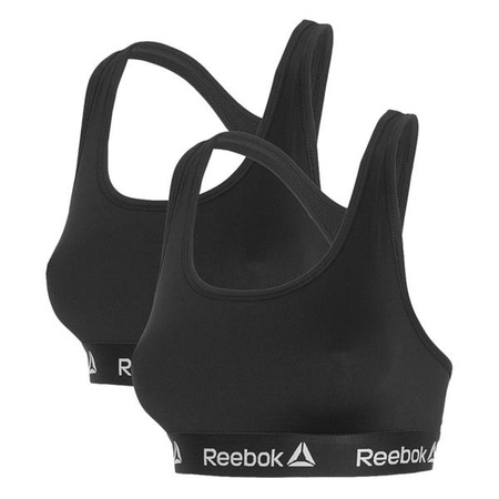 Biustonosz damski Reebok PERFORMANCE CROP TOP 2PK w kolorze czarnym (C93960)