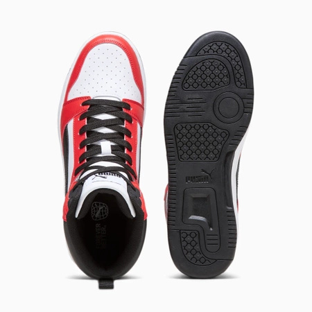 Sneakersy męskie Puma Rebound v6 SoftFoam+ buty sportowe biało-czarno-czerwone (392326-04)