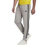 Spodnie męskie szare adidas Essentials Tapered Cuff 3 Stripe (GK8889)