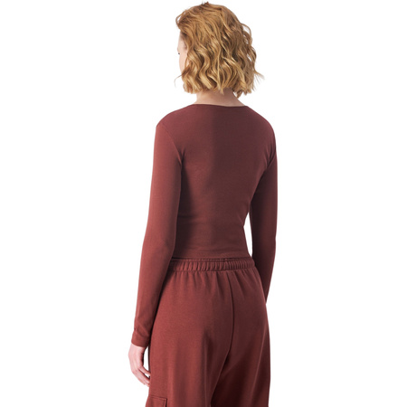 Koszulka damska Champion Crewneck Croptop brązowa (117435 MS524)
