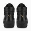 Sneakersy wysokie damskie Puma Karmen Mid buty na platformie z gładkiej skóry czarne (385857-02)