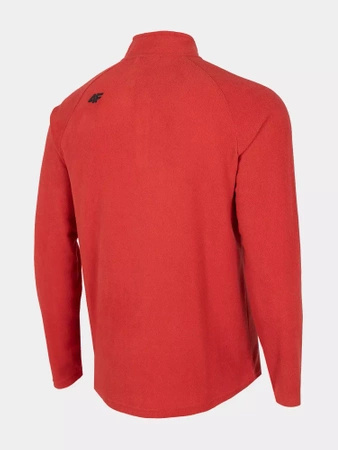 Bluza polarowa męska 4F red ze stójką termoaktywna dopasowana czerwona (H4Z22-BIMP010-62S)