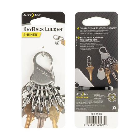 Nite Ize - S-Biner KeyRack Locker - Stalowy (KLK-11-R3)