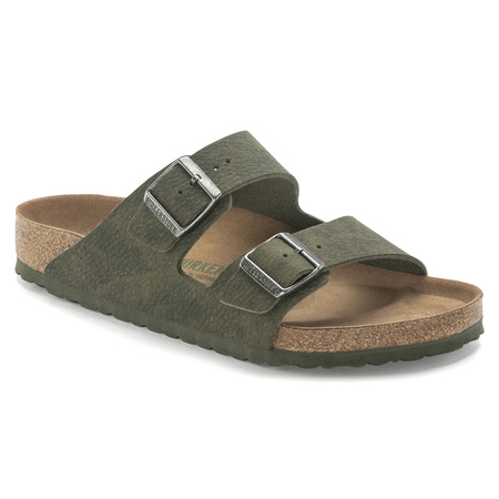 Klapki Birkenstock Arizona Vegan damskie/męskie Microfaser Regular na szeroką stopę zielone (1024550)