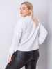 Biała gładka bluza plus size (RV-BL-6317.94)