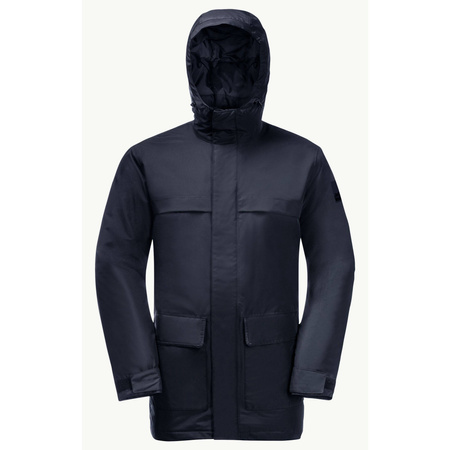 Męska kurtka zimowa Jack Wolfskin WINTERLAGER PARKA M night blue Texapore Fiber Insulated wiatroszczelna (1115471_1010)