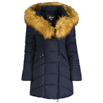 Wyprzedaż - Kurtka zimowa damska Geographical Norway Chaya Eo Bs Lady 068 granatowa (WU4829F/GNO-NAVY)