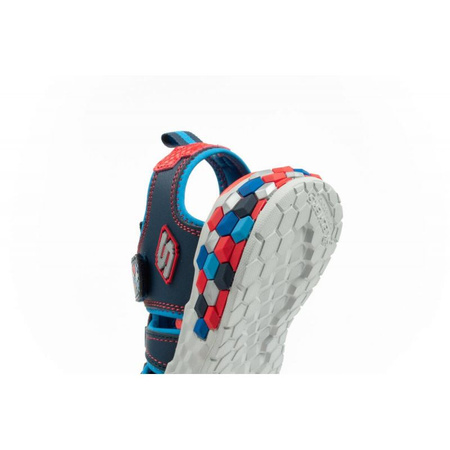 Wyprzedaż - Sandały sportowe dziecięce Skechers Jr na rzepy na lato granatowe (402213L/NVRD)