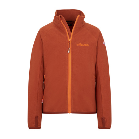 Kurtka polarowa dziecięca dla chłopca/dziewczynki Trollkids Kids Noresund Jacket red brown/bright orange (392-817)