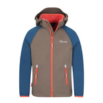 Kurtka softshell dziecięca dla chłopca/dziewczynki Trollkids Kids Rondane Zip Off Jacket XT mocca brown/atlantic blue/glow orange (819-822)