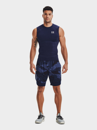 Koszulka sportowa męska Under Armour HeatGear bezrękawnik top treningowy granatowy (1361522-410)