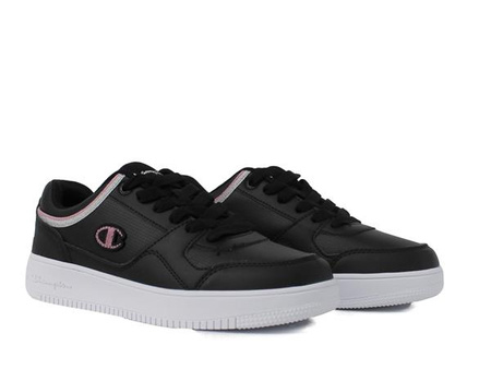 Buty sportowe damskie Champion Legacy REBOUND LOW sneakersy skóra eko czarne (S11469KK003)