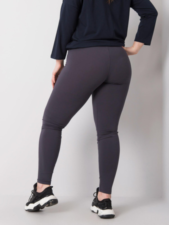 Grafitowe bawełniane legginsy plus size (RV-LG-6304.12)