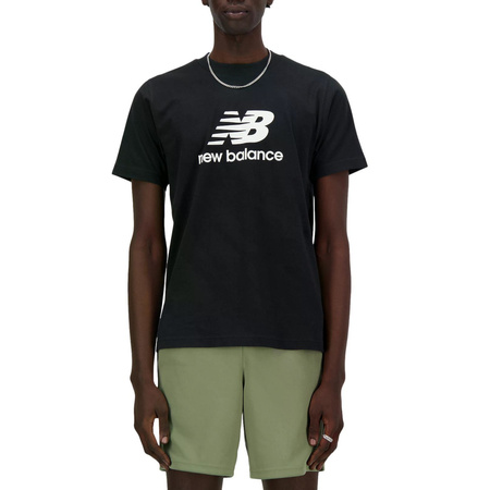 Koszulka New Balance S/S NEW BALANCE STACKED LO BK Czarny (MT41502BK)