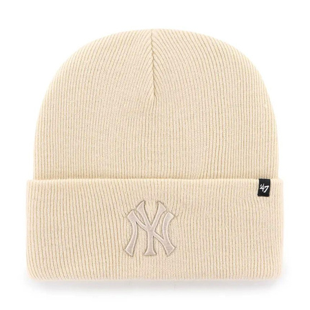 Czapka unisex 47 Brand NEW YORK YANKEES CUFF KNIT Beżowy (B-HYMKR17ACE-NTN)