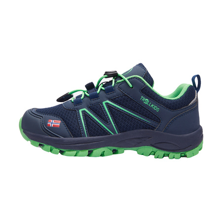 Buty hikingowe dziecięce dla chłopca/dziewczynki Trollkids Kids Sandefjord Hiker Low navy/green (253-100)