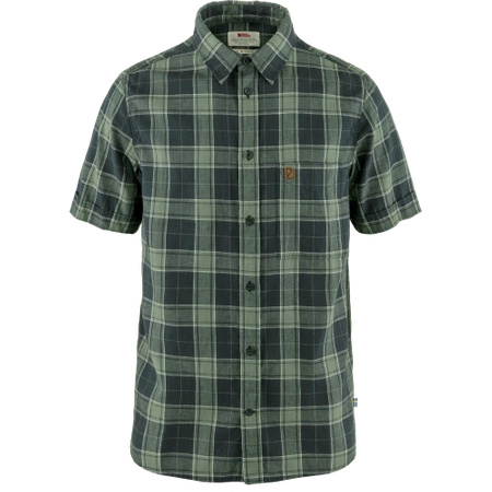 Koszula z krótkim rękawem męska Fjällräven Övik Travel Shirt SS M Dark Navy-Patina Green (F87039-555-614)