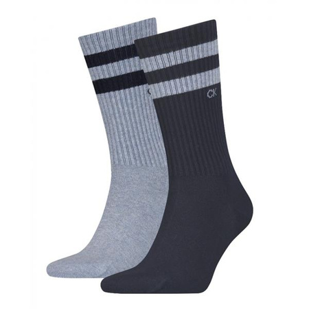 Skarpetki unisex Calvin Klein CK MEN SOCK 2P STRIPES granatowe (701218711002)