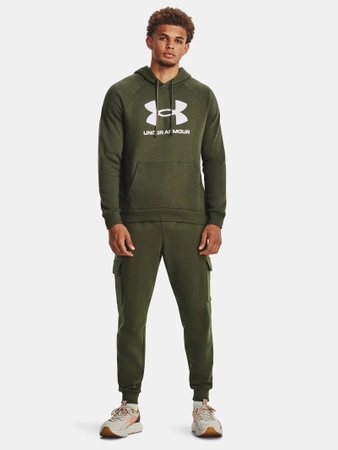 Wyprzedaż - Bluza z kapturem sportowa męska Under Armour UA Armour Fleece Big Logo HD zielona (1379743-390)