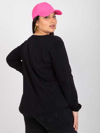 Czarna bluzka plus size z bawełny (RV-BZ-6332.53P)