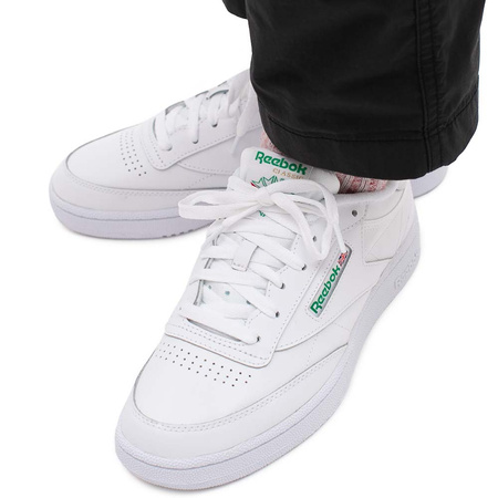 Sneakersy damskie/męskie Reebok Club C 85 skórzane tenisówki buty sportowe białe (100000155/AR0456)