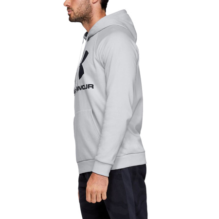 Bluza męska Under Armour Rival Fleece Logo Hoodie jasnoszara 1345628 014(1345628-014)