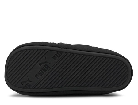 Kapcie klapki męskie/damskie zimowe PUMA SCUFF BLACK czarne ocieplane (384945-01)