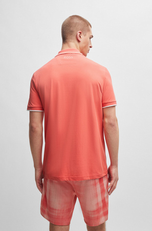 Wyprzedaż - Koszulka Polo męska BOSS Paule Open Red slim fit czerwona (50512789-646)