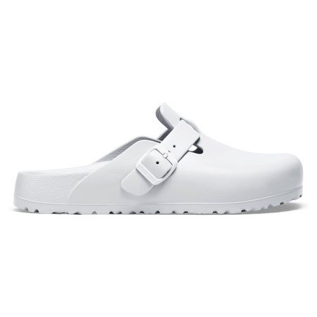 Chodaki damskie Birkenstock Boston Essentials EVA White medyczne klapki narrow wąskie (0127133)