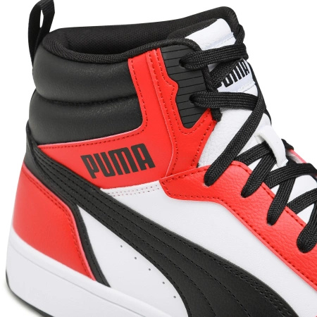 Sneakersy męskie Puma Rebound v6 SoftFoam+ buty sportowe biało-czarno-czerwone (392326-04)