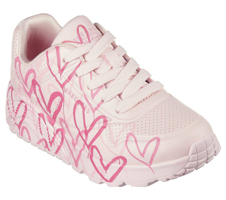 Buty sportowe dziewczęce Skechers Uno Lite Spread The Joy sneakersy różowe (314065L-LPMT)