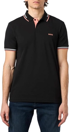 Koszulka Polo męska BOSS Paul NERO slim fit czarna (50506193-003N)