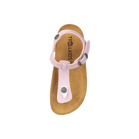 Sandały BIO dziecięce dla dziewczynki Trollkids Girls Alesund Sandal light pink (484-402)